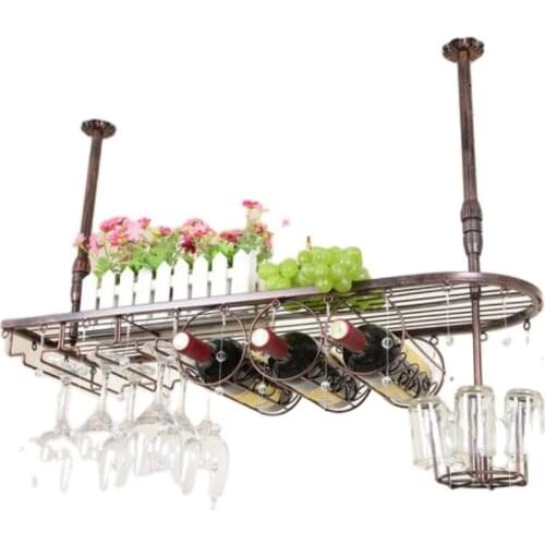 Hanging Metal Wine Cup Rack Silver Gold Bar Single Wine Glass Drinking Cup Display Rack