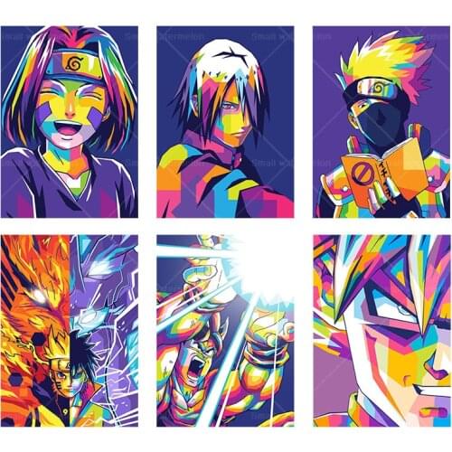 Anime Dragon Ball Goku Poster Naruto Kakashi Colorful Canvas Painting Mural Living Room Bedroom Home Decoration