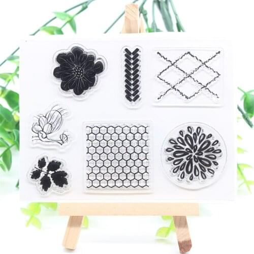 Flower Transparent Clear Silicone Stamps for DIY Scrapbooking/Card Making/Kids Christmas Fun Decoration Supplies