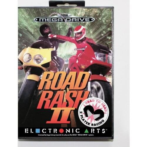Roadrash 2 16 bit SEGA MD Game Card With Retail Box For Sega Mega Drive For Genesis