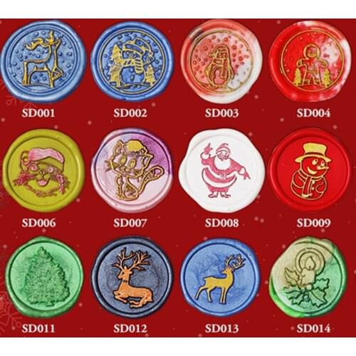 Sealing Wax stamp Classic Diy Retro Metal Card making Christmas elements Wax seal Stamp Handcrafts Wedding Invitations Tools