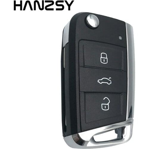 Replacemen Remote For key Case Shell For VW Volkswagen Golf 7 MK7 Skoda Seat 3 Buttons Car Flip Folding Key housing Fob Cover