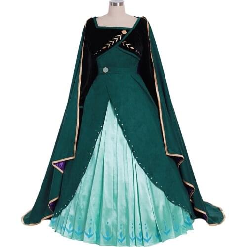Victorian Fancy Dress Gown Medieval Queen Dress Costume Adult Queen Halloween Costume Princess Dress Iduna Ball Gown Green Skirt