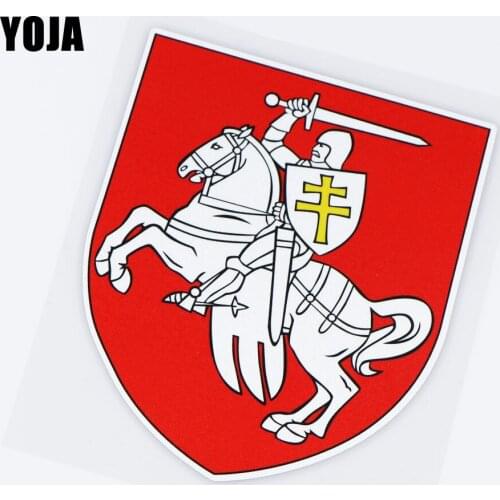 YOJA 12X14.7CM Modern Art Pattern Horseback Rider Decoration Vinyl Car Sticekr Decal 19A-0015