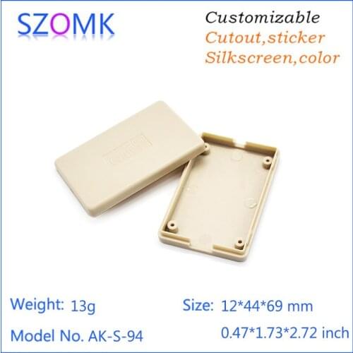 10 pcs, 12*44*69mm plastic project box split body enclosure szomk diy plastic case for pcb design new plastic housing