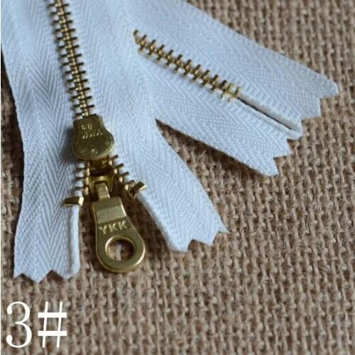 100 PCS/LOT LONG SHORT YKK METAL Zipper WHITE/BLACK CLOSE END FOR BAG Sewing Accessories WHOLESALE ART DIY