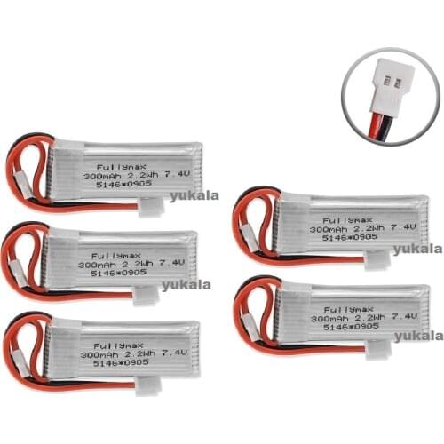 2S 7.4V 300mAh 25C Lipo Battery for Wltoys F959 XK DHC-2 A600 A700 A800 A430 RC Airplane spare parts