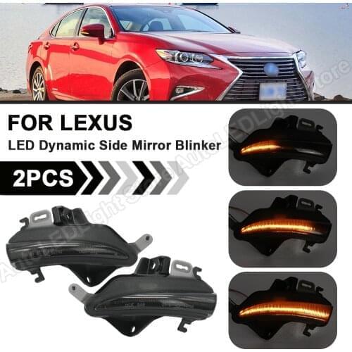 2XFor Lexus IS350 IS250 IS300 CT200H LS460 LS460L LS600H IS200T LED Dynamic Side Mirror Blinker Indicator Turn Signal Light Lamp