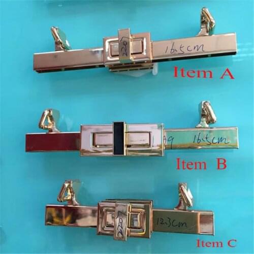 30cm New Metal Clasp Turn Locks Twist Lock for DIY Handbag Craft Bag Purse Hardware Gold Bag Accessories