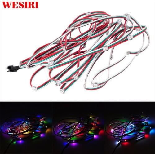 50pcs WS2812B SK6812 Chip Module Pre-soldered Heatsink Addressable LEDs 5050 RGB WS2811 Built-IC with 10cm Wire DC5V