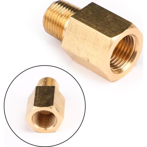 Artudatech 1/8 NPT Female To 1/8 BSPT Male Adapter Gauge Sensor Thread Oil Pressure Adapter Car Accessories