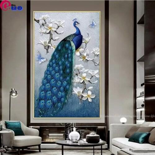 New 5d DIY Diamond Painting Full Square/Round Animals Picture Peacock Diamond Embroidery Decoration Home Art Kit
