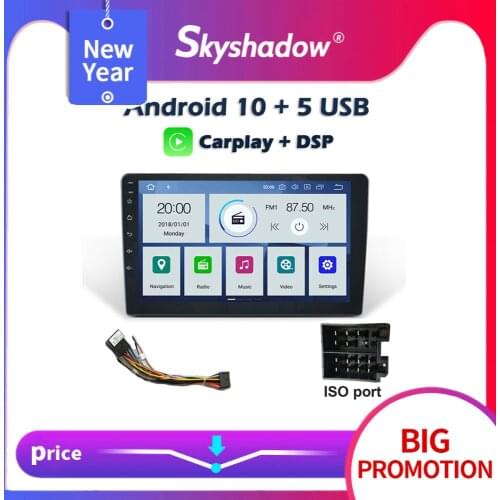 Carplay DSP PX6 IPS Android 10 4GB +64GB Car DVD multimedia Player RDS Radio GPS Wifi Bluetooth 5.0 1Din for Nissan Universal