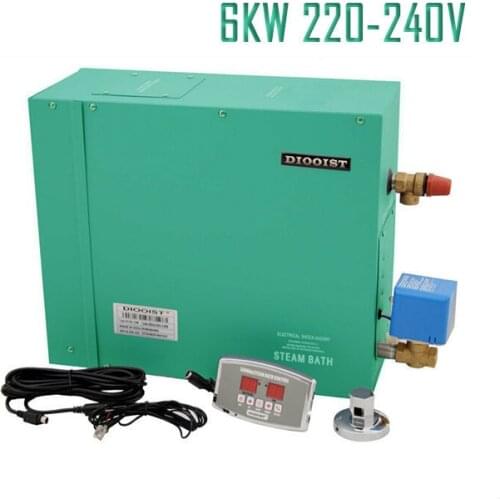 Free shipping 6KW 220-240V Steam Generator Sauna Bath Steamer for Home SPA Shower with Digital Controller Electrical auto drain