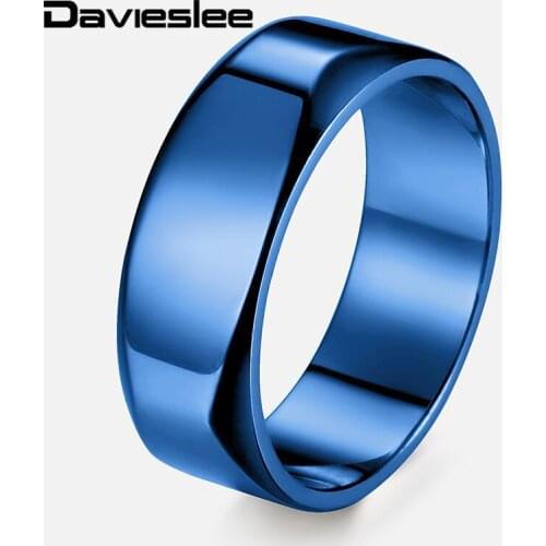 Geometric Wedding Band Ring for Men Women Polished Stainless Steel Black Silver Color Couples Ring Lover Jewelry 8mm LKRM45