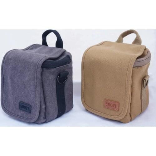 Khaki Color Camera Canvas Bag Case For Canon EOS M10 M2 M3/Sony RX100 RX100 M3 For Nikon/Panasonic All Micro Single