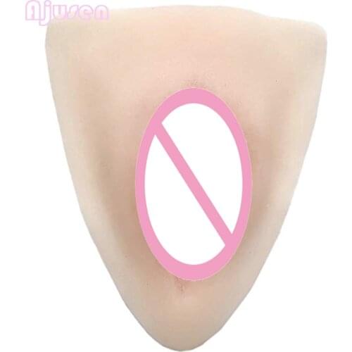 Fake Vagina Insertable Control Gaff Camel Toe Sexy Vagina Penetrable Ajusen Cosplay Crossdresser Pad for Transgender Shemale