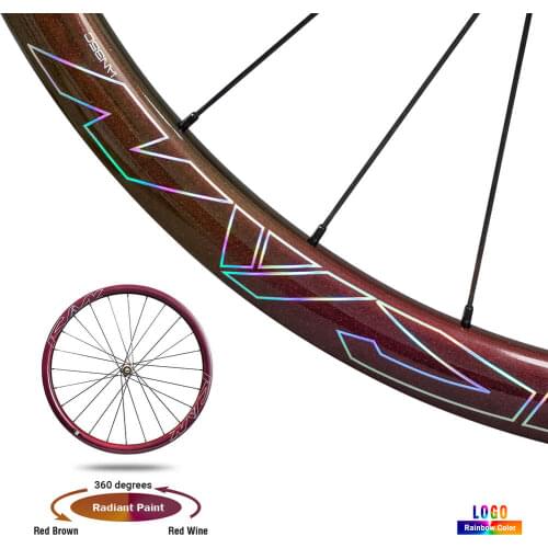 ICAN 700C Carbon Rim Bicycle Rims Disc Brake Tubeless Ready Clincher 24H/28H Customized Hole Available