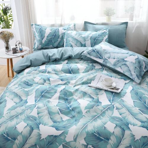 Plant Bedding Set Luxury Family Set Sheet Duvet Cover Pillowcase Set for Boys Girls Room Bed Linen Plant Strawberry Printed