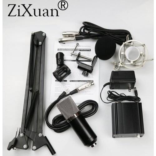 Condenser Microphone Kit Studio Microphone Vocal Recording KTV Karaoke Microphone Mic W/Stand For Computer