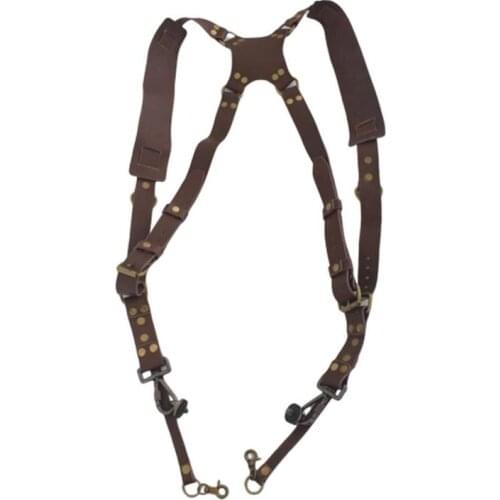 Leather Camera Strap Cross Shoulder Adjustable Photographer Harness For Nikon Pentax Durable Shoulder Straps