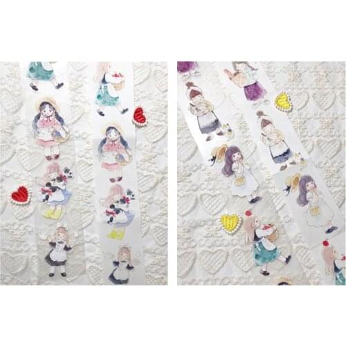 Sweet Girl Washi Tapes Bullet Journal Masking Tape Adhesive Tape DIY Scrapbooking Washi Stickers