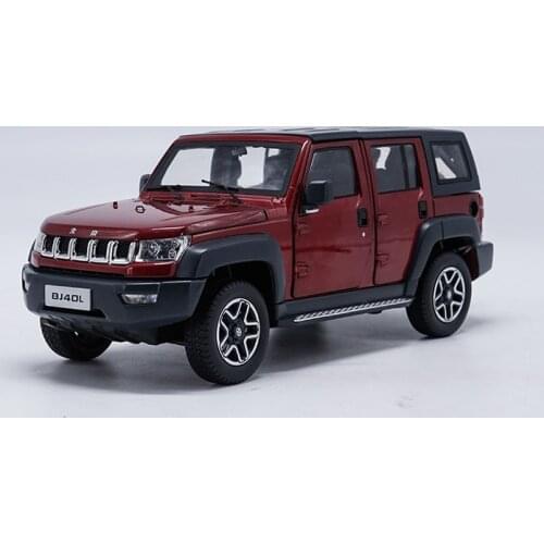 1:18 Diecast Model for BAIC Beijing Jeep BJ40L BJ40 Red SUV Roof Detachable Alloy Toy Car Miniature Collection Gift China Brand