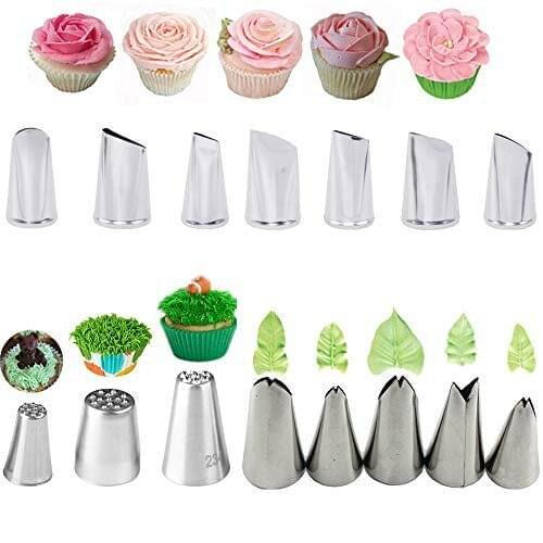 Flower Petal /grass/leaf Russian Piping Tips Set Baking Nozzle Russian Pastry Nozzles Cake Decorating Baking Tools Kit