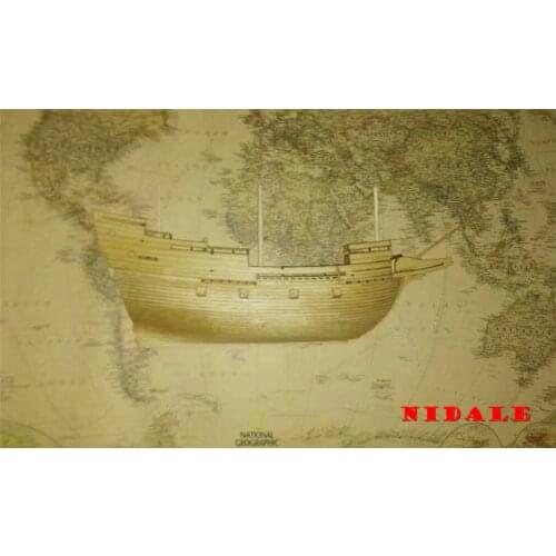NIDALE model Scale 1/96 classics wall hanging wooden model kits mayflower Half hull ship model