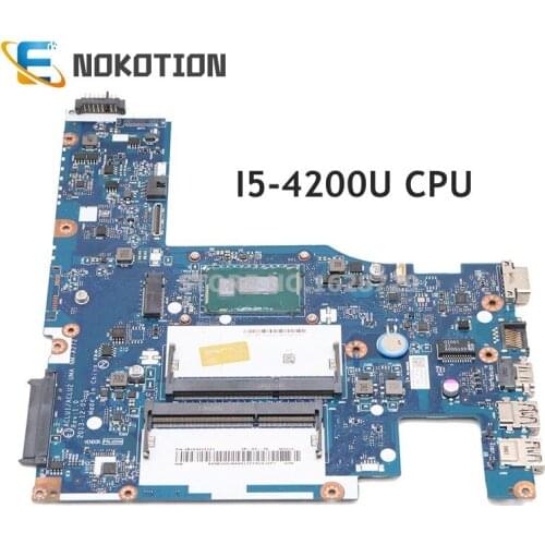 NOKOTION 5B20G36670 ACLU1 ACLU2 UMA NM-A272 For Lenovo IdeaPad G50-70 Z50-70 Laptop motherboard I5-4200U I5-4210U CPU DDR3L