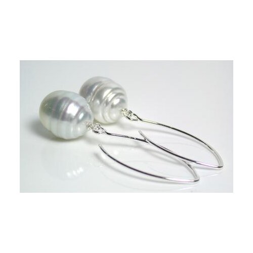 New Arrival Favorite Pearl Store AAA 10x12mm South Sea water Pearl S925 Sterling Silver Dangle Earring Fine Jewelry Lady Gift