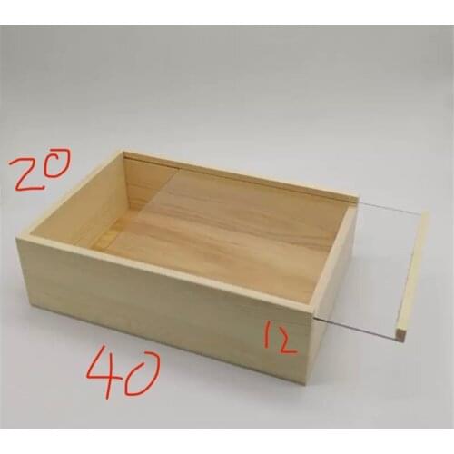 New Transparent pull-out drawer storage box Jewelry storage box Hand-made gift wooden box custom