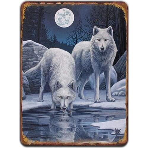 MorLugan Tin Painting Snow Metal Tin Sign Bar Cafe Family Wall Sticker Bar Decoration Plaque Iron Poster 20x30cm