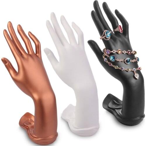 Wholesales Hand Resin Portrait Model Jewelry Stand Storage Hanging Bracelet Ring Props Jewelry Counter Display