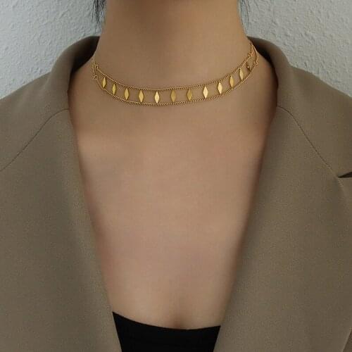18K GOLD FILLED Choker Collar Necklace, Dainty Choker Necklace, Gold Neck Cuff, Choker Necklaces, Minimalist Gold Necklaces