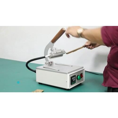 Custom Leather Logo Mold Mini Hot Foil Stamping Press with Alphabet Letter Die