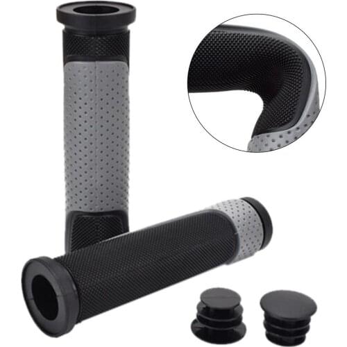 Durable Anti-slip Ergonomic Rubber Mountain Bike Bicycle Black Gray Handlebar Grips Cycling Lock-On Ends Handlebar Hot Sale Drop