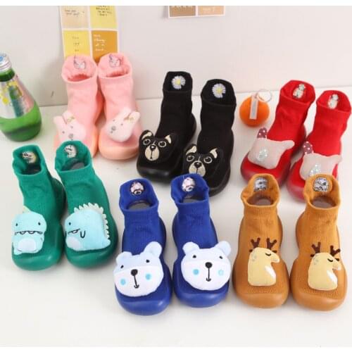 Anti Slip Newborn Baby Cotton Soft Socks Shoes Infant Boys Girls Booties Baby First Walkers Indoor Homewear Animal Cartoon Socks