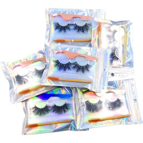 5D 25mm Mink Eyelashes 100% Real Mink Hair Hand Made False Eye Lash Makeup Set With Brush & Twizeer Reusable Popular for market
