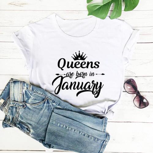 Born in January Birthday Shirt New Arrival Casual 100%Cotton Funny T Shirt Birthday Party Tees January Gift