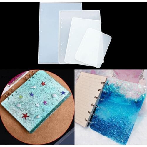 DIY Silicone Epoxy Notebook Cover Mold A4 A5 A6 A7 Crystal Epoxy High Mirror Resin Mold Creative Handmade Material Pack