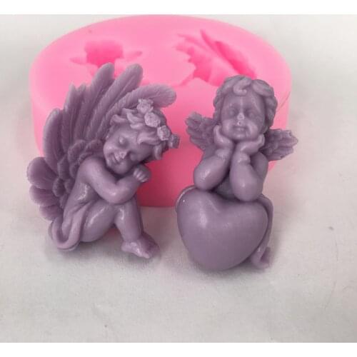 Luyou 3D Angel Babys Silicone Fondant Molds Cake Decorating Tools Chocolate Resin Molds Kitchen Baking Accessories FM1515