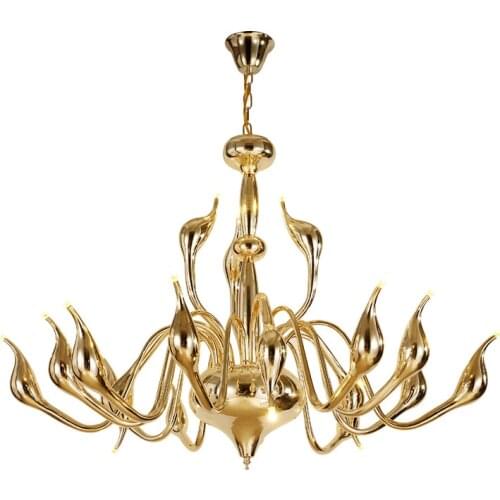 Nordic design Swan chandelier European Candle Chandeliers for princess romantic swan lamp Restaurant Living Room decoration