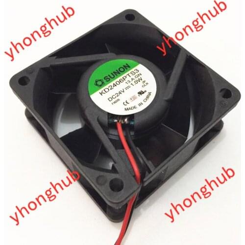 SUNON KD2406PTS3 13.A.GN DC 24V 1.0W 60x60x25mm 2-wire Server Cooling Fan