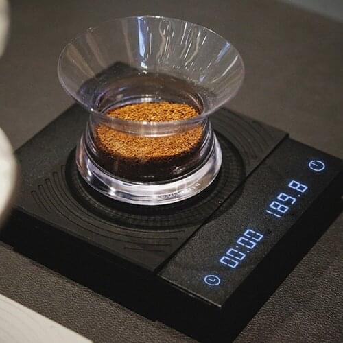 New LED Smart Digital Coffee Scale Pour Coffee Electronic Drip Coffee Scale With Timer 0.5g-2kg Black Coffee Scale Kitchen Tools