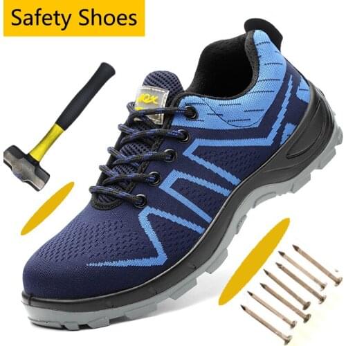 Anti-Smashing Steel-Toe Protect Safety Shoes Anti-Puncture Work Shoes For Men All In One Safety Sneaker Cushion Hiking Shoes Men