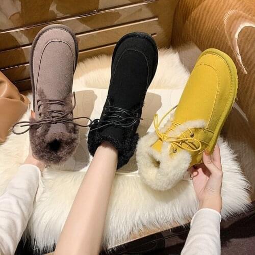 2021 Women Full Size Fashion Boots Suede Metarial Cotton Insole Elastic Bant Lady Shoes Non-Slip Sole Round Toe Furry Inside