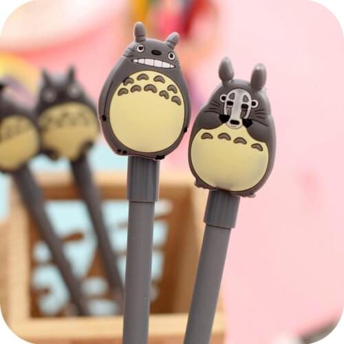 1pcs Cartoon Gel Pens Creative Stationery Cute Gray Cat Black Neutral pen Office & School Supplies Bear Kawaii Caneta wholse