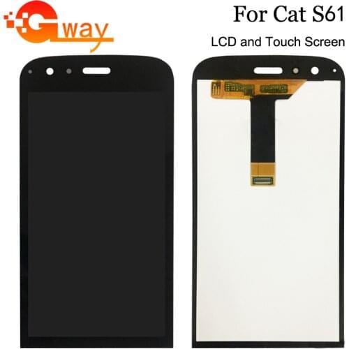 5.2" For Caterpillar CAT S61 LCD Display Touch Screen Digitizer Assembly Replacement For 1080x1920 Cat S61 Front Frame + Tools