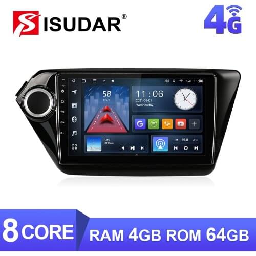 ISUDAR V57S Android Autoradio For KIA/RIO 3 K2 2011-2015 Car Multimedia Player Stereo System Voice Control Camera IPS No 2 Din